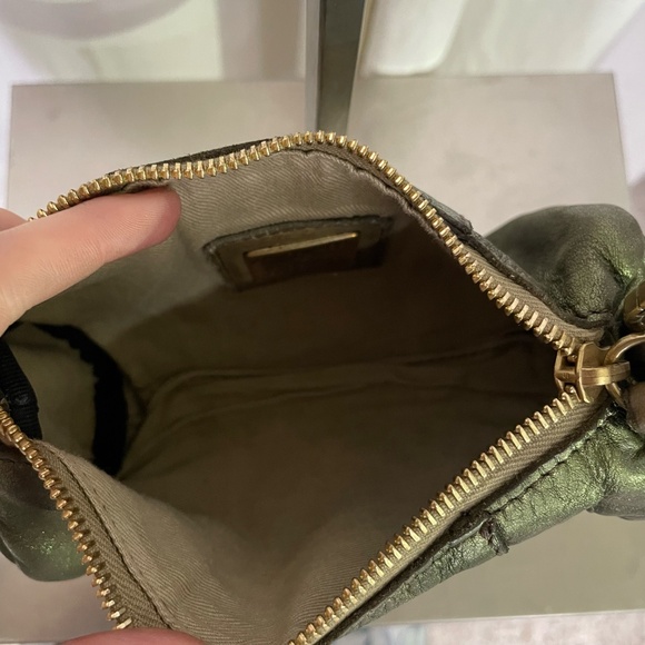 Metallic Green Leather Campomaggi Crossbody Bag - Picture 3 of 3